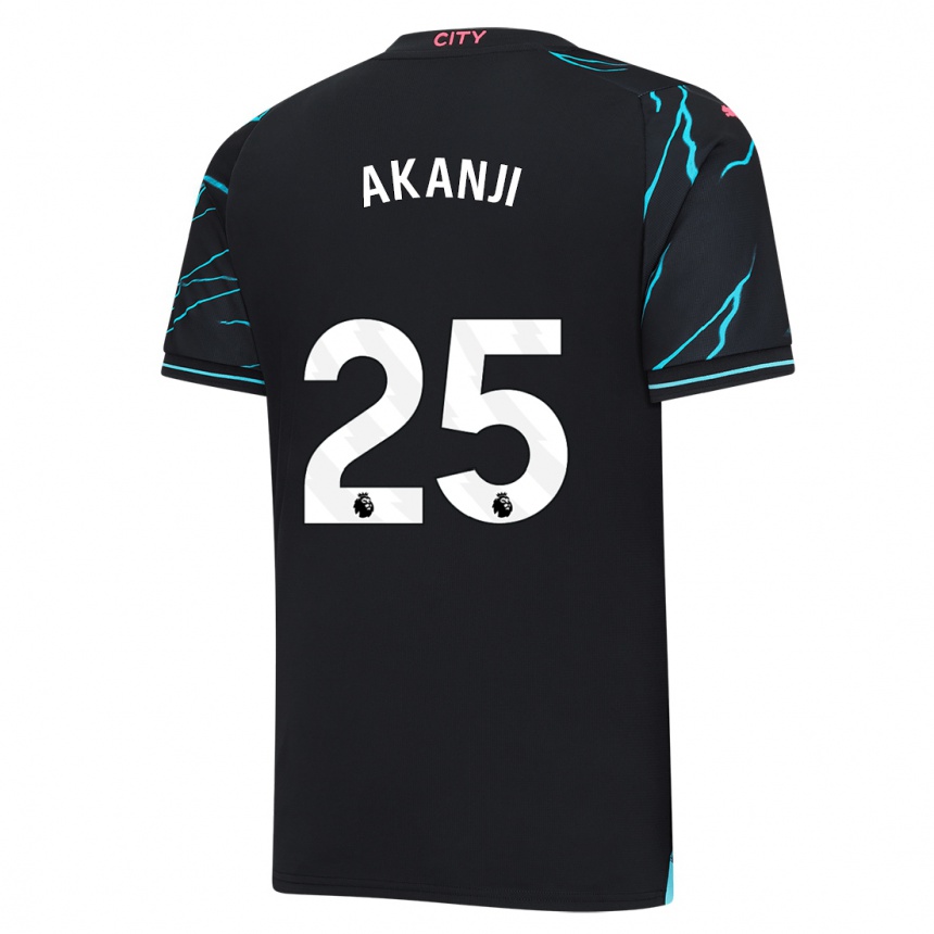 Kids Manuel Akanji #25 Dark Blue Third Jersey 2023/24 T-Shirt Canada