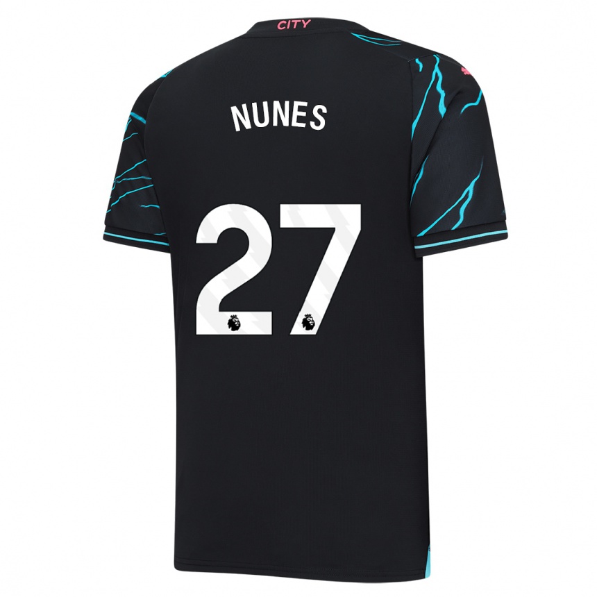 Kids  Matheus Nunes #27 Dark Blue Third Jersey 2023/24 T-Shirt Canada