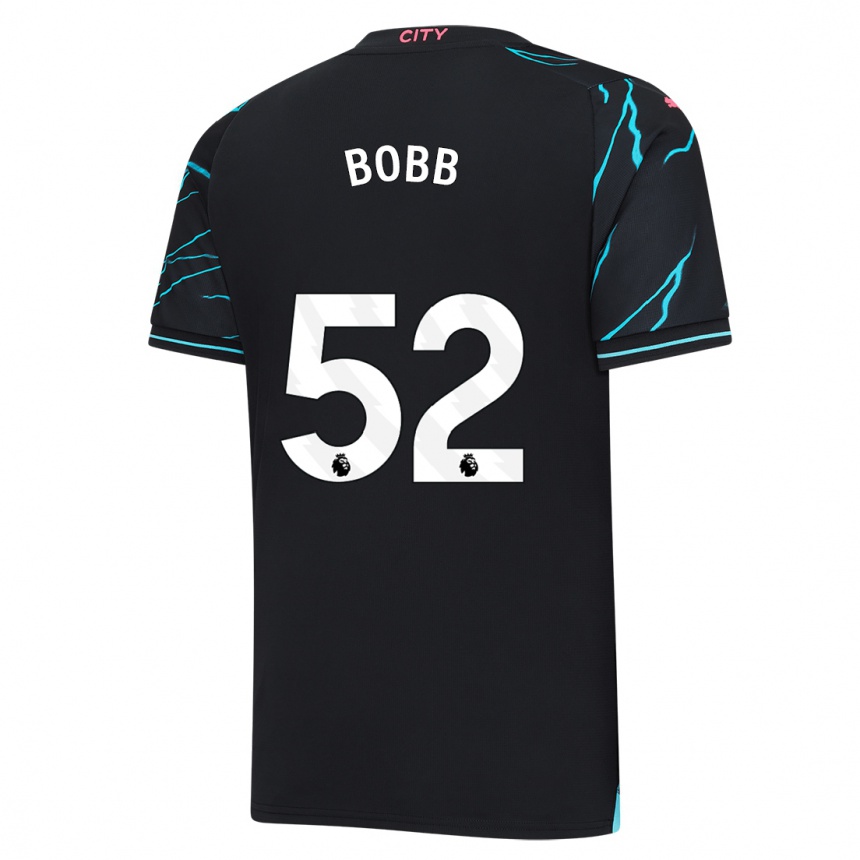 Enfant Football Maillot Oscar Bobb #52 Bleu Foncé Troisieme 2023/24 Canada