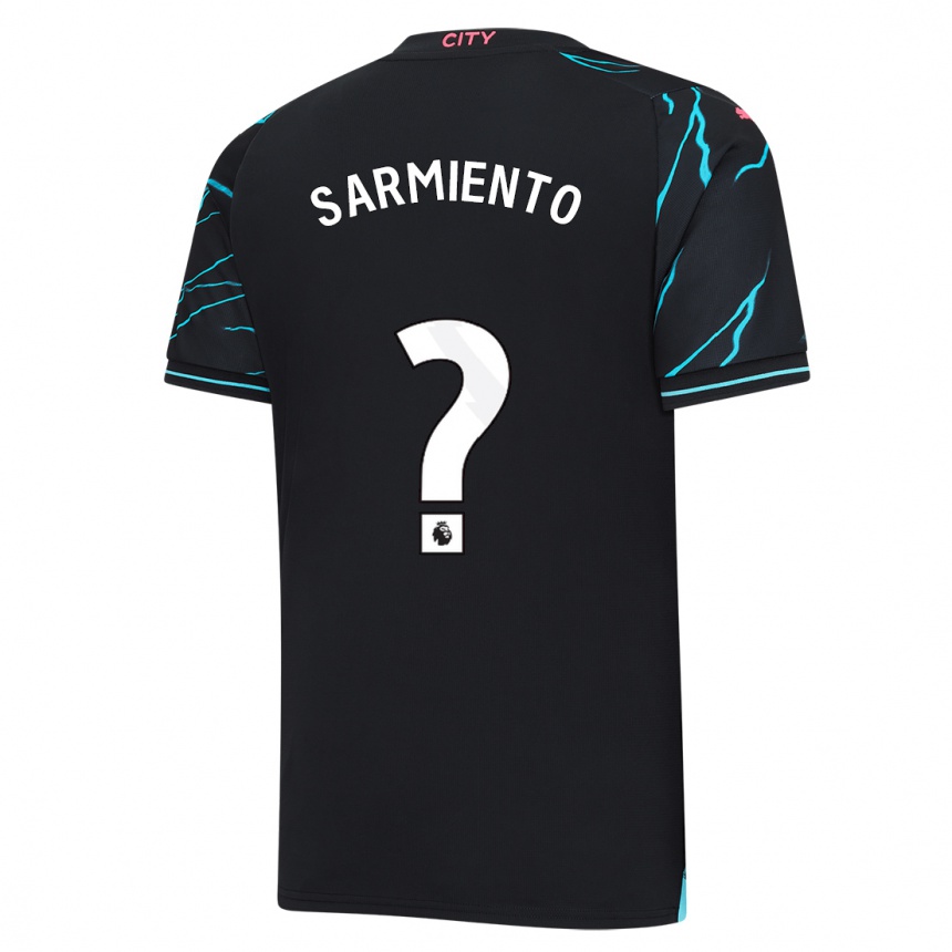 Kids Darío Sarmiento #0 Dark Blue Third Jersey 2023/24 T-Shirt Canada