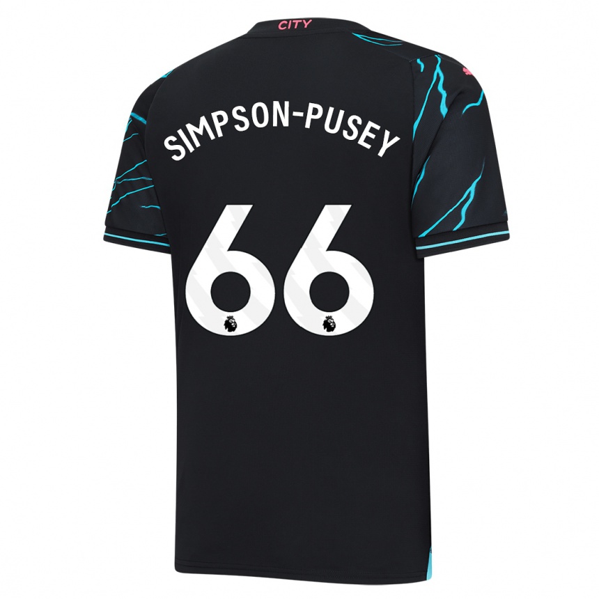 Kids  Jahmai Simpson-Pusey #66 Dark Blue Third Jersey 2023/24 T-Shirt Canada