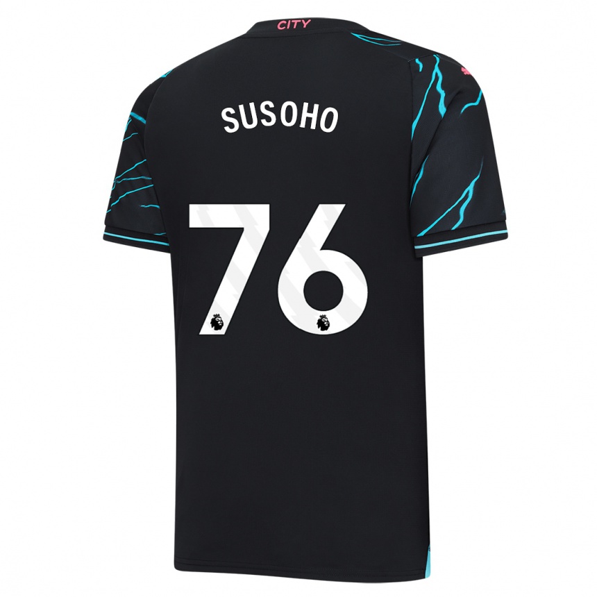 Kids Mahamadou Susoho #76 Dark Blue Third Jersey 2023/24 T-Shirt Canada