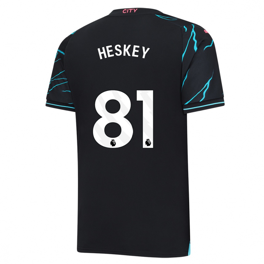 Kids  Jaden Heskey #81 Dark Blue Third Jersey 2023/24 T-Shirt Canada