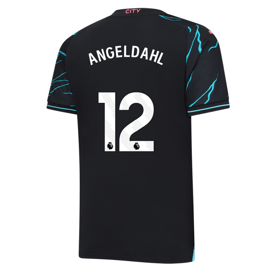 Kids Filippa Angeldahl #12 Dark Blue Third Jersey 2023/24 T-Shirt Canada