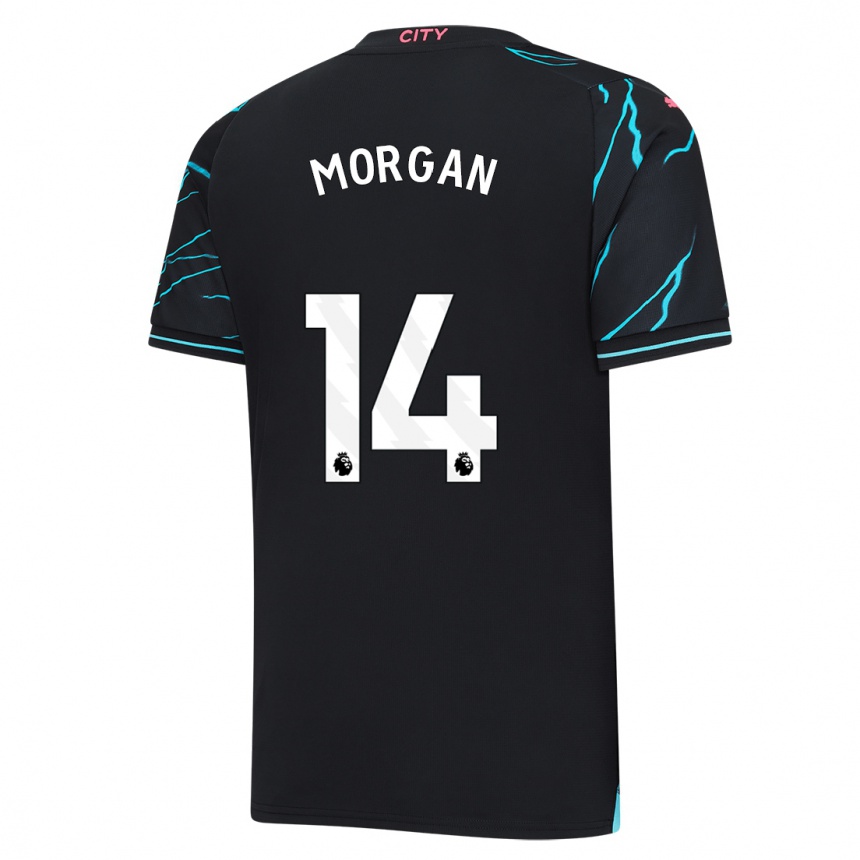 Kids  Esme Morgan #14 Dark Blue Third Jersey 2023/24 T-Shirt Canada