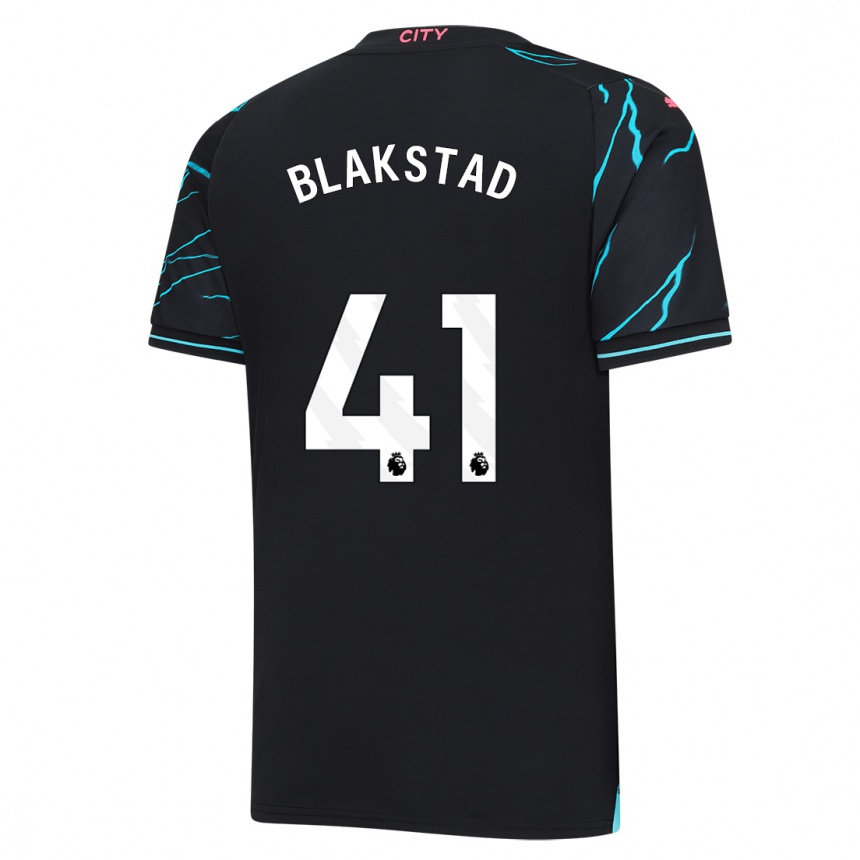 Enfant Football Maillot Julie Blakstad #41 Bleu Foncé Troisieme 2023/24 Canada