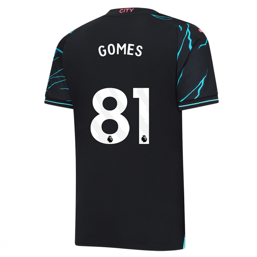 Enfant Football Maillot Claudio Gomes #81 Bleu Foncé Troisieme 2023/24 Canada