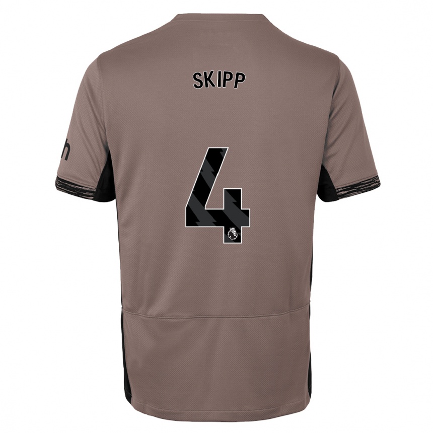 Kids Oliver Skipp #4 Dark Beige Third Jersey 2023/24 T-Shirt Canada