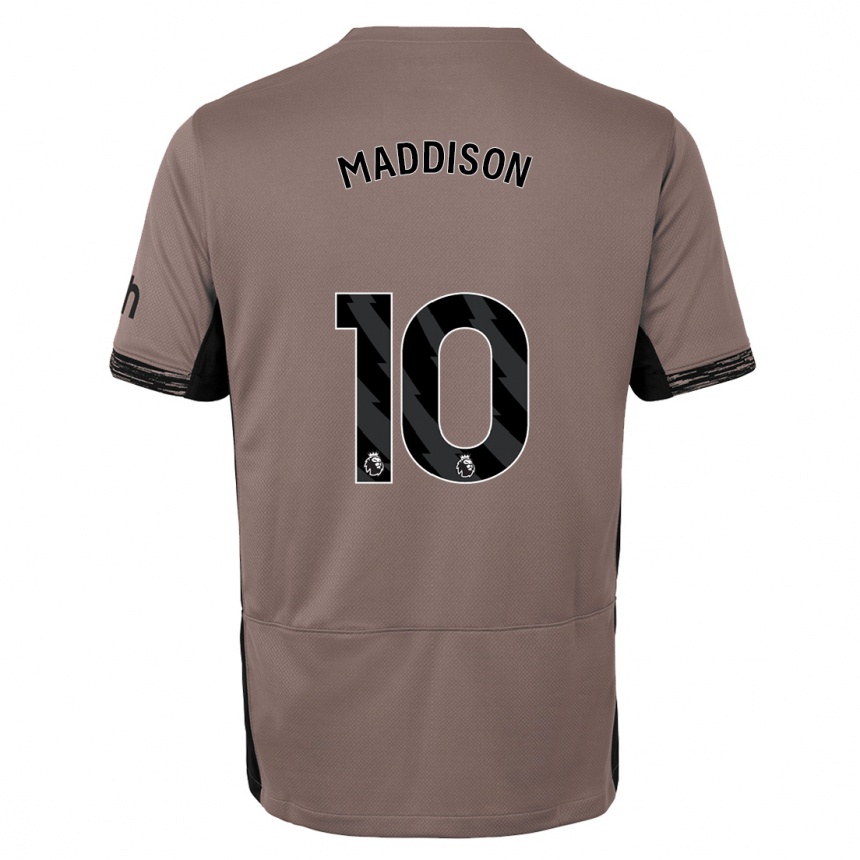 Kids  James Maddison #10 Dark Beige Third Jersey 2023/24 T-Shirt Canada