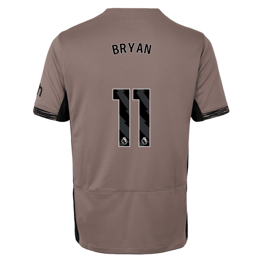 Kids Bryan Gil #11 Dark Beige Third Jersey 2023/24 T-Shirt Canada