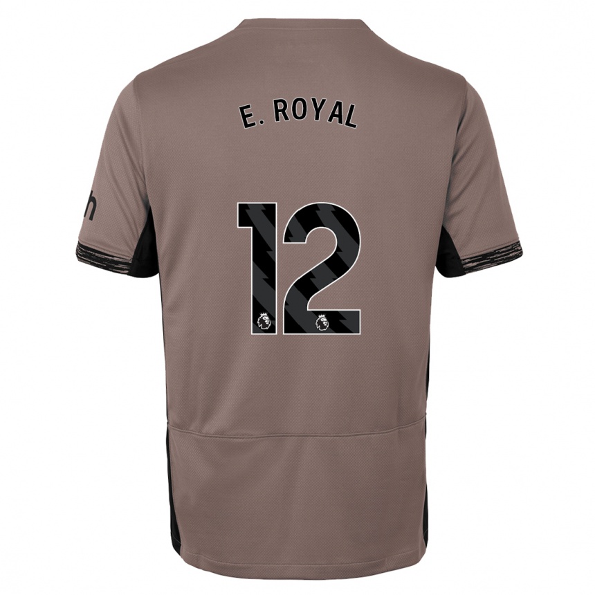 Kids  Emerson Royal #12 Dark Beige Third Jersey 2023/24 T-Shirt Canada