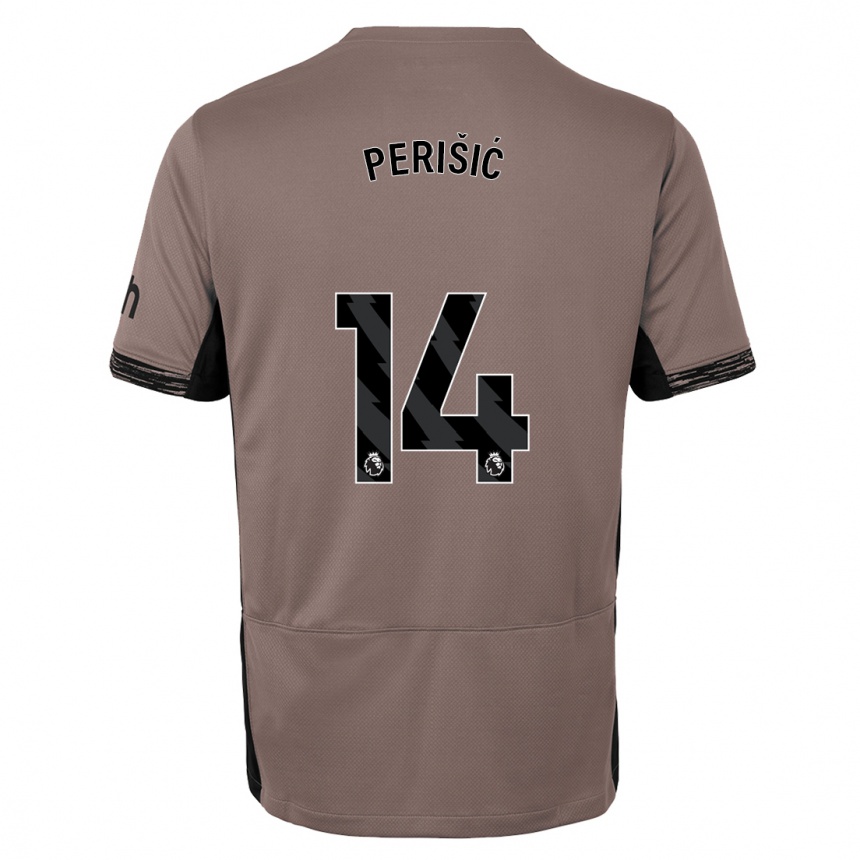 Kids  Ivan Perisic #14 Dark Beige Third Jersey 2023/24 T-Shirt Canada