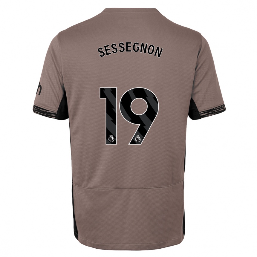 Kids  Ryan Sessegnon #19 Dark Beige Third Jersey 2023/24 T-Shirt Canada