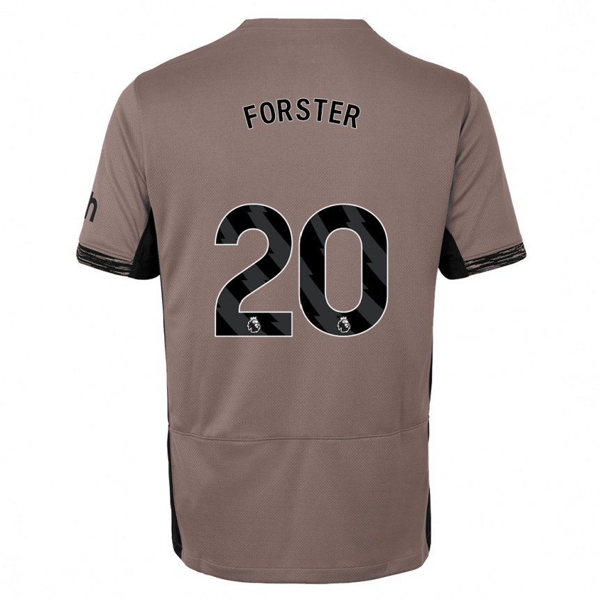 Kids Fraser Forster #20 Dark Beige Third Jersey 2023/24 T-Shirt Canada