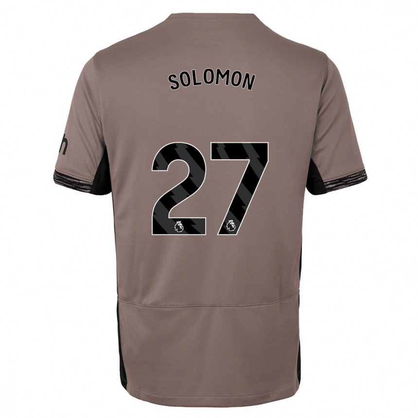 Kids  Manor Solomon #27 Dark Beige Third Jersey 2023/24 T-Shirt Canada