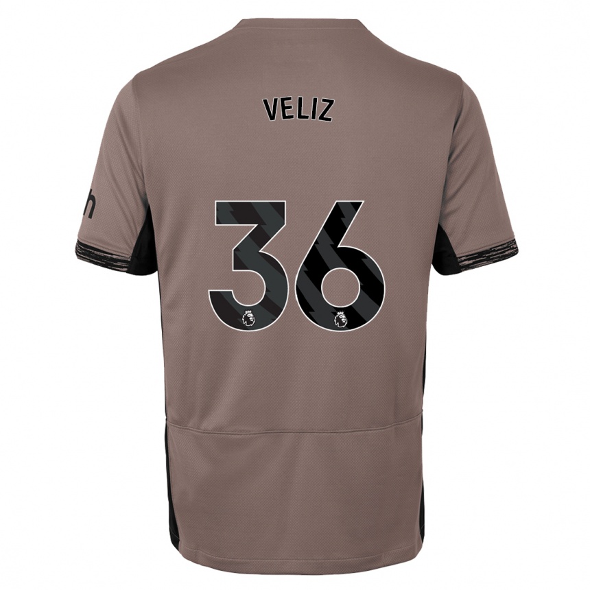 Enfant Football Maillot Alejo Véliz #36 Beige Foncé Troisieme 2023/24 Canada