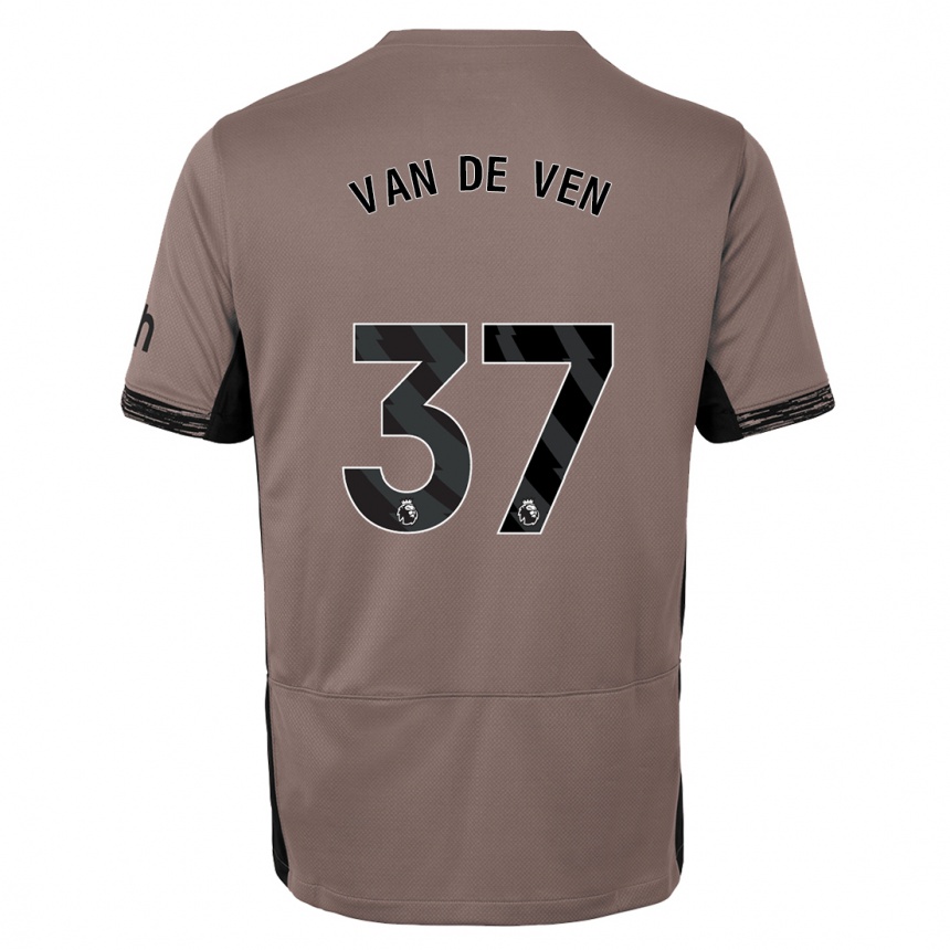 Enfant Football Maillot Micky Van De Ven #37 Beige Foncé Troisieme 2023/24 Canada