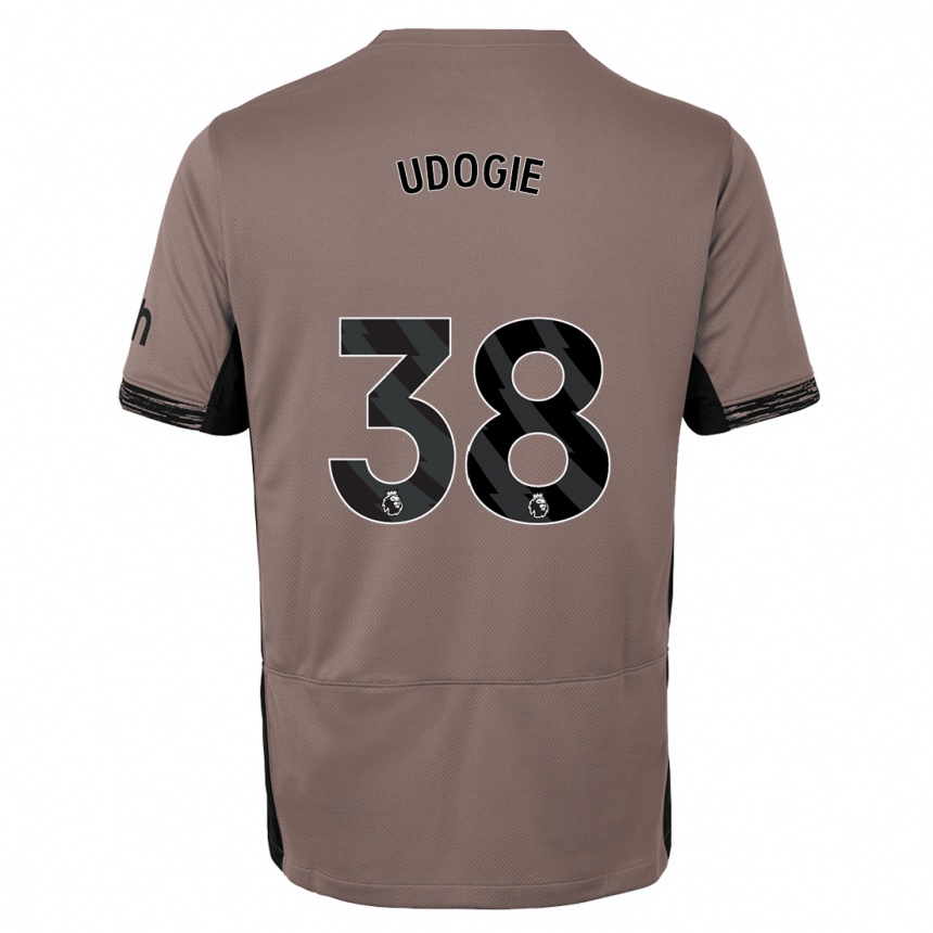 Enfant Football Maillot Destiny Udogie #38 Beige Foncé Troisieme 2023/24 Canada