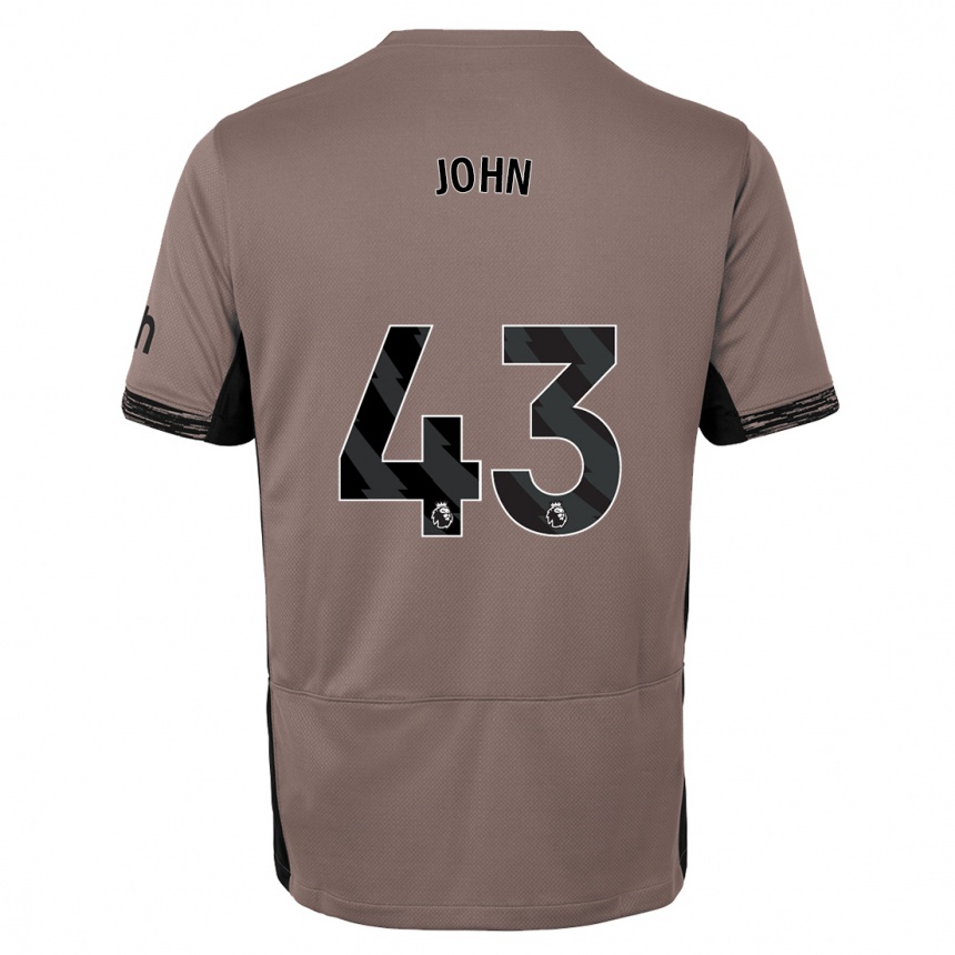 Kids  Nile John #43 Dark Beige Third Jersey 2023/24 T-Shirt Canada