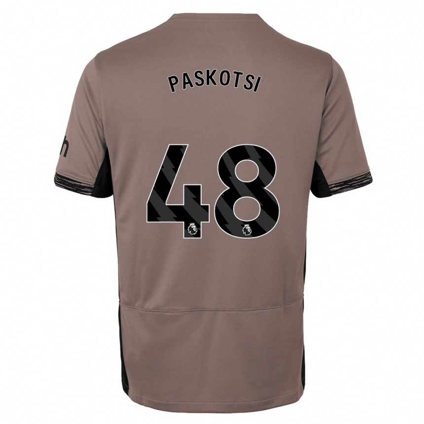 Kids Maksim Paskotsi #48 Dark Beige Third Jersey 2023/24 T-Shirt Canada