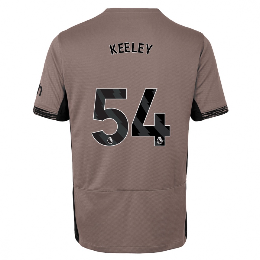 Kids Josh Keeley #54 Dark Beige Third Jersey 2023/24 T-Shirt Canada