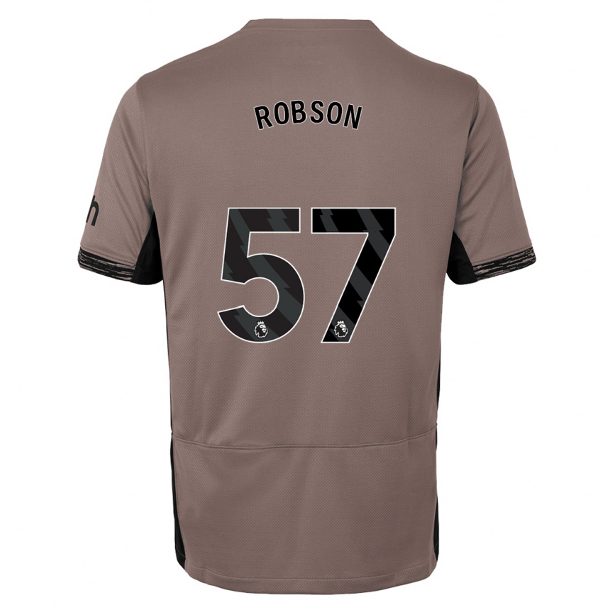 Kids Max Robson #57 Dark Beige Third Jersey 2023/24 T-Shirt Canada