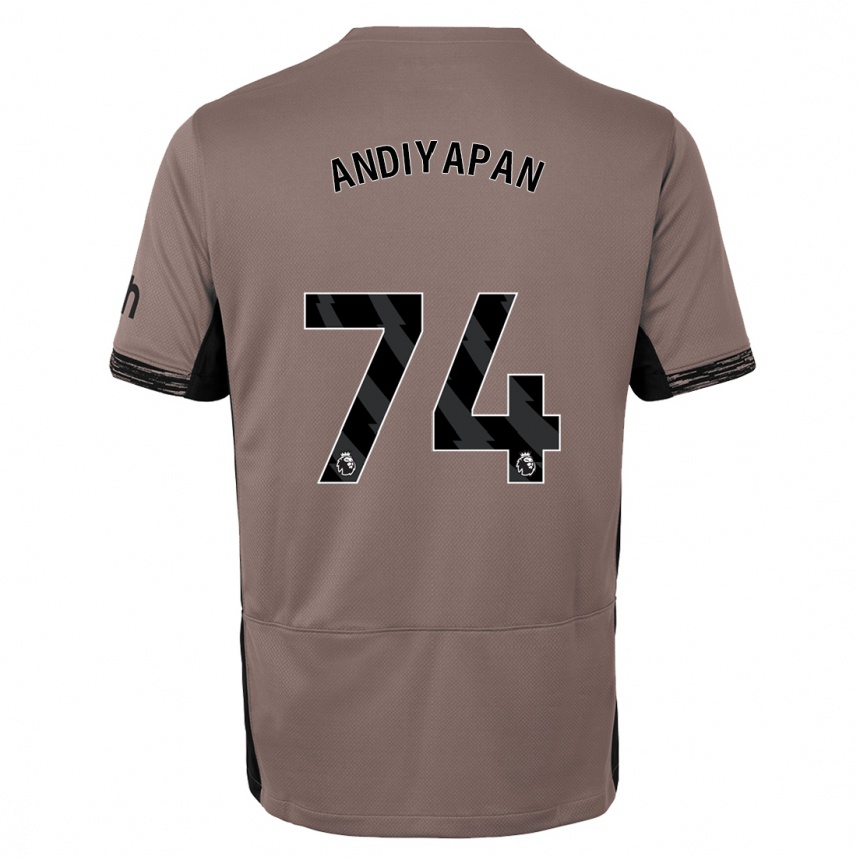 Enfant Football Maillot William Andiyapan #74 Beige Foncé Troisieme 2023/24 Canada