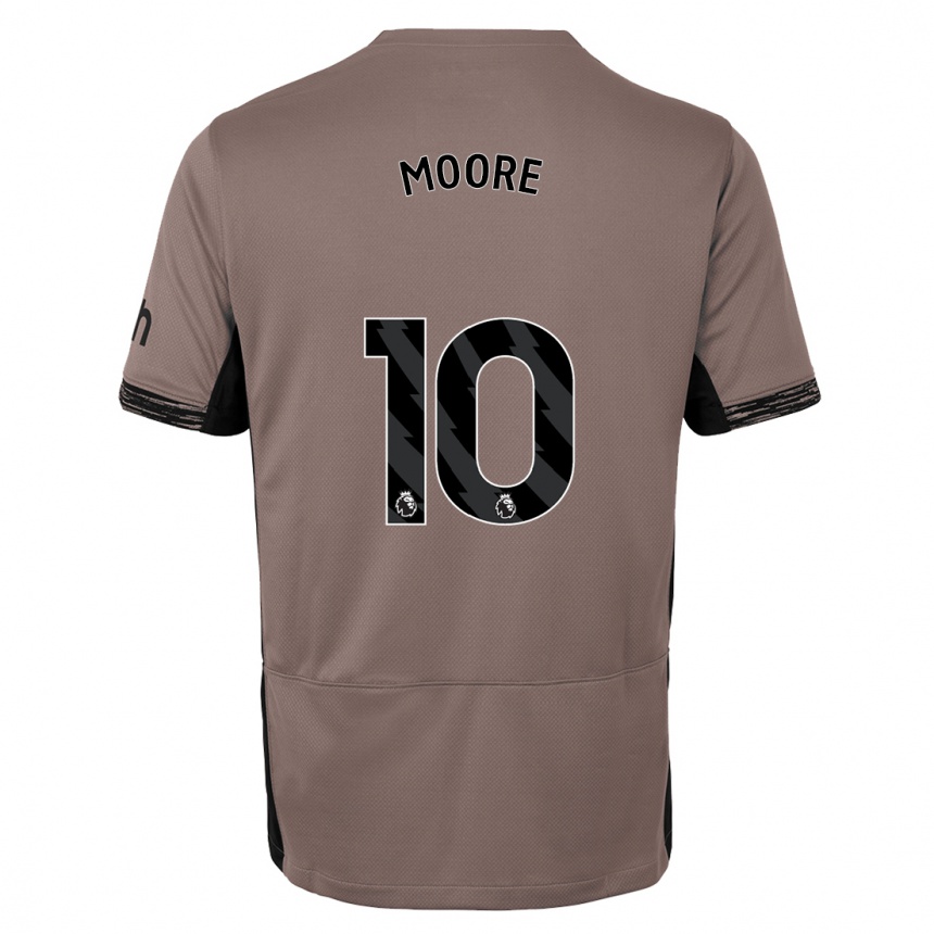 Enfant Football Maillot Mikey Moore #10 Beige Foncé Troisieme 2023/24 Canada