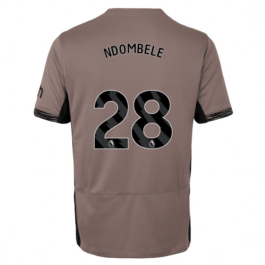 Enfant Football Maillot Tanguy Ndombele #28 Beige Foncé Troisieme 2023/24 Canada