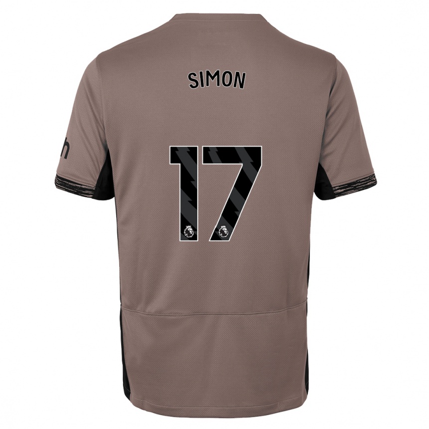 Kids Kyah Simon #17 Dark Beige Third Jersey 2023/24 T-Shirt Canada