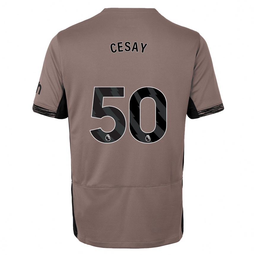 Kids Kallum Cesay #50 Dark Beige Third Jersey 2023/24 T-Shirt Canada