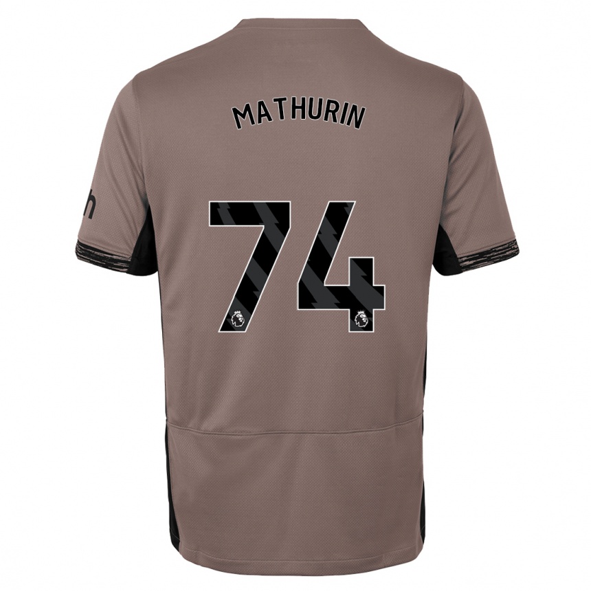 Enfant Football Maillot Roshaun Mathurin #74 Beige Foncé Troisieme 2023/24 Canada