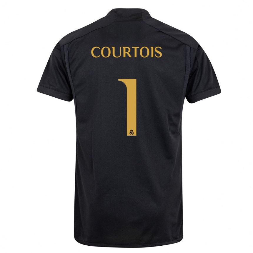 Enfant Football Maillot Thibaut Courtois #1 Noir Troisieme 2023/24 Canada