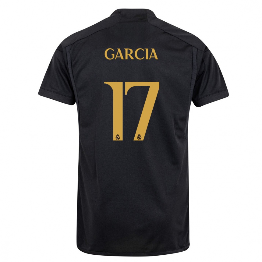 Kids Gonzalo Garcia #17 Black Third Jersey 2023/24 T-Shirt Canada