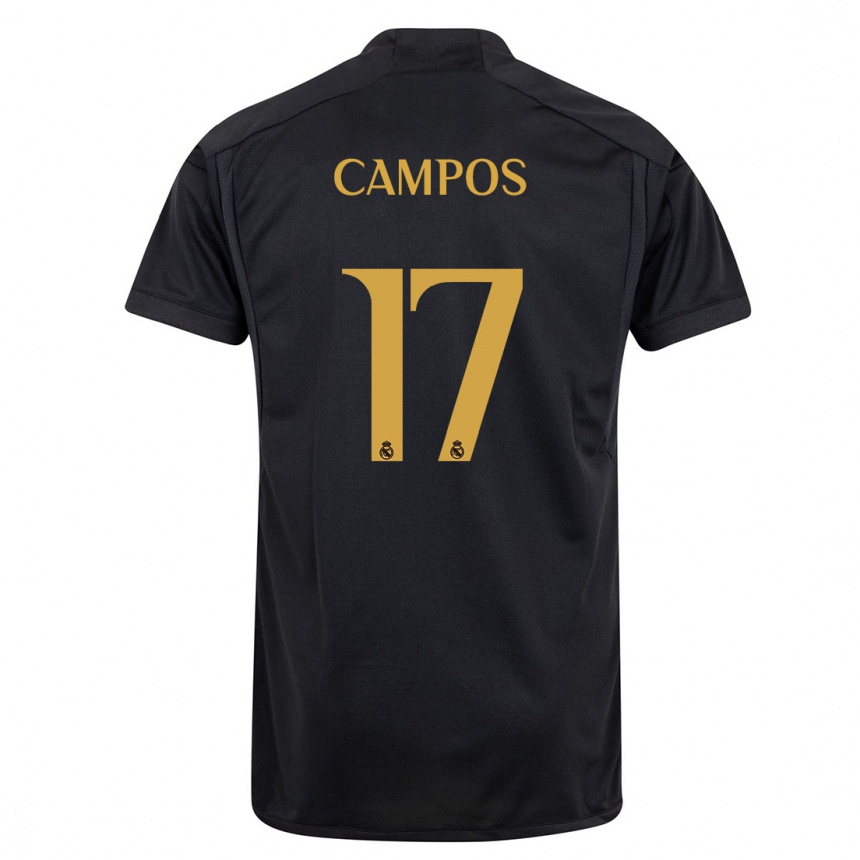 Kids Andrés Campos #17 Black Third Jersey 2023/24 T-Shirt Canada