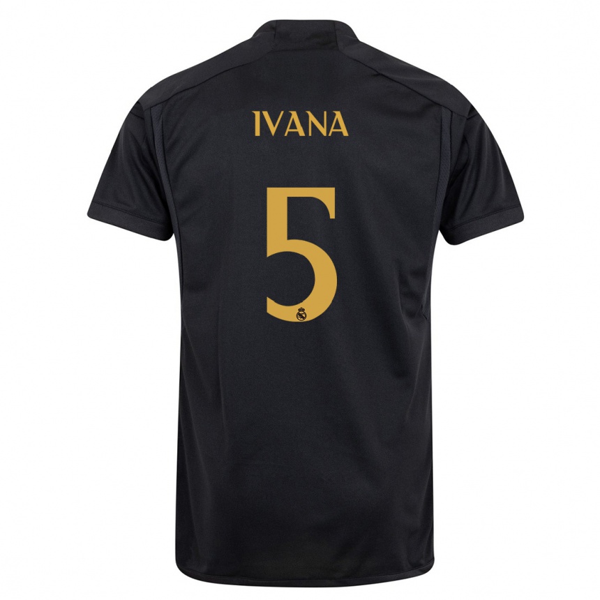 Kids Ivana Andres #5 Black Third Jersey 2023/24 T-Shirt Canada