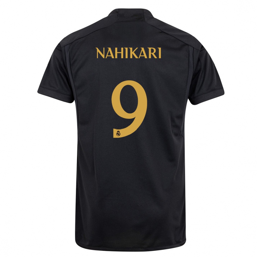 Kids Nahikari Garcia #9 Black Third Jersey 2023/24 T-Shirt Canada