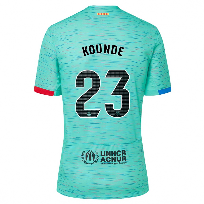 Kids  Jules Kounde #23 Light Aqua Third Jersey 2023/24 T-Shirt Canada