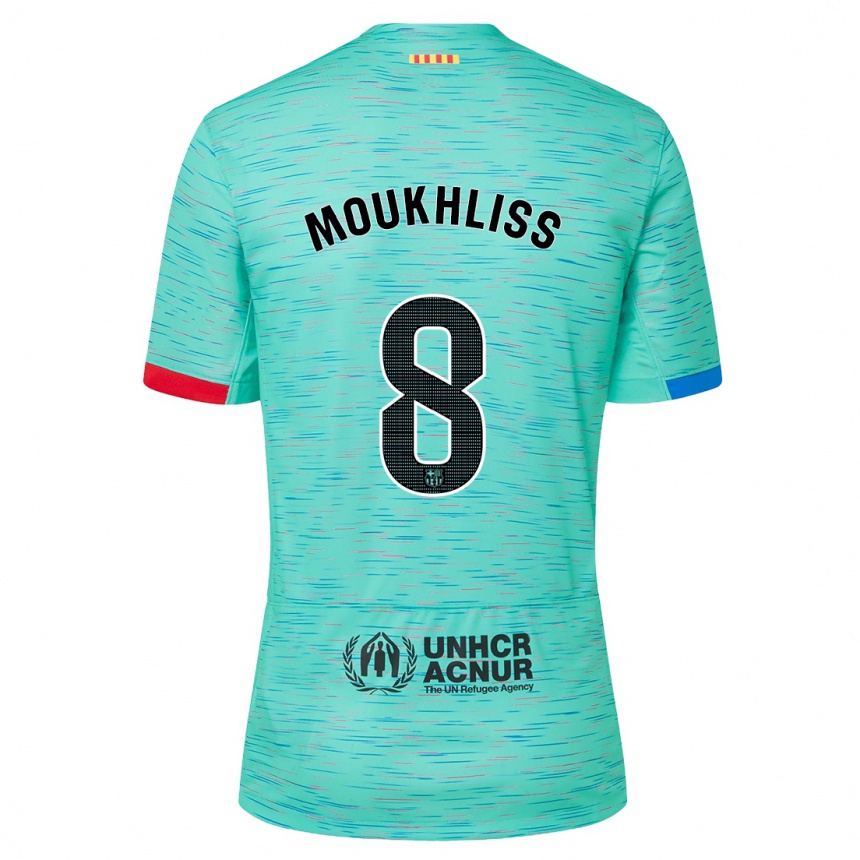 Kids  Moha Moukhliss #8 Light Aqua Third Jersey 2023/24 T-Shirt Canada