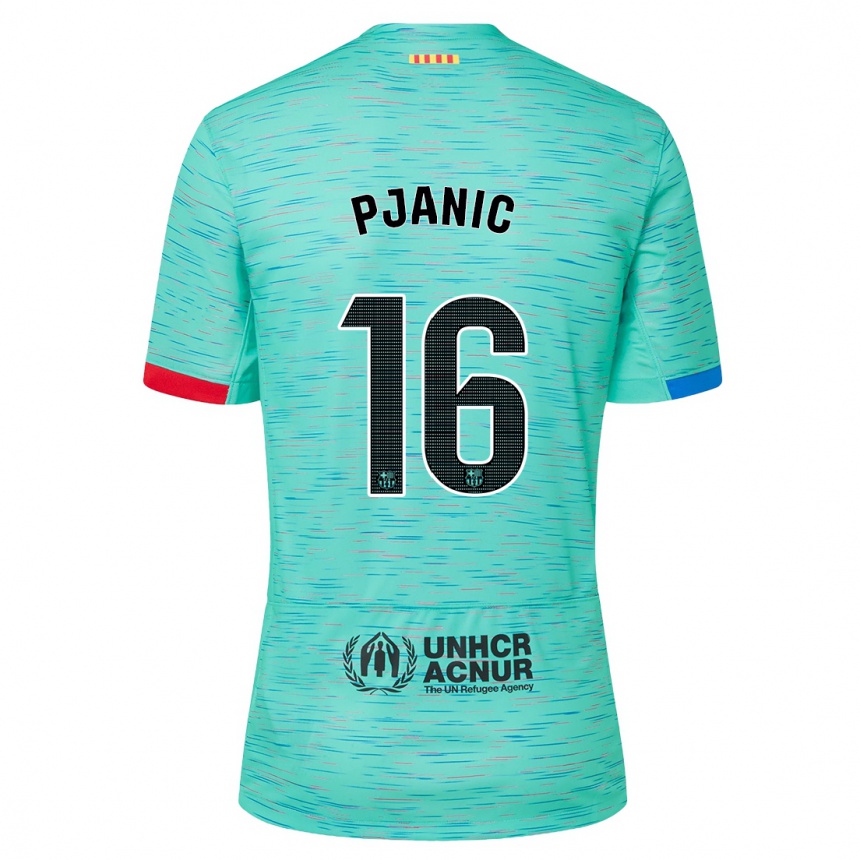 Enfant Football Maillot Miralem Pjanic #16 Aqua Clair Troisieme 2023/24 Canada