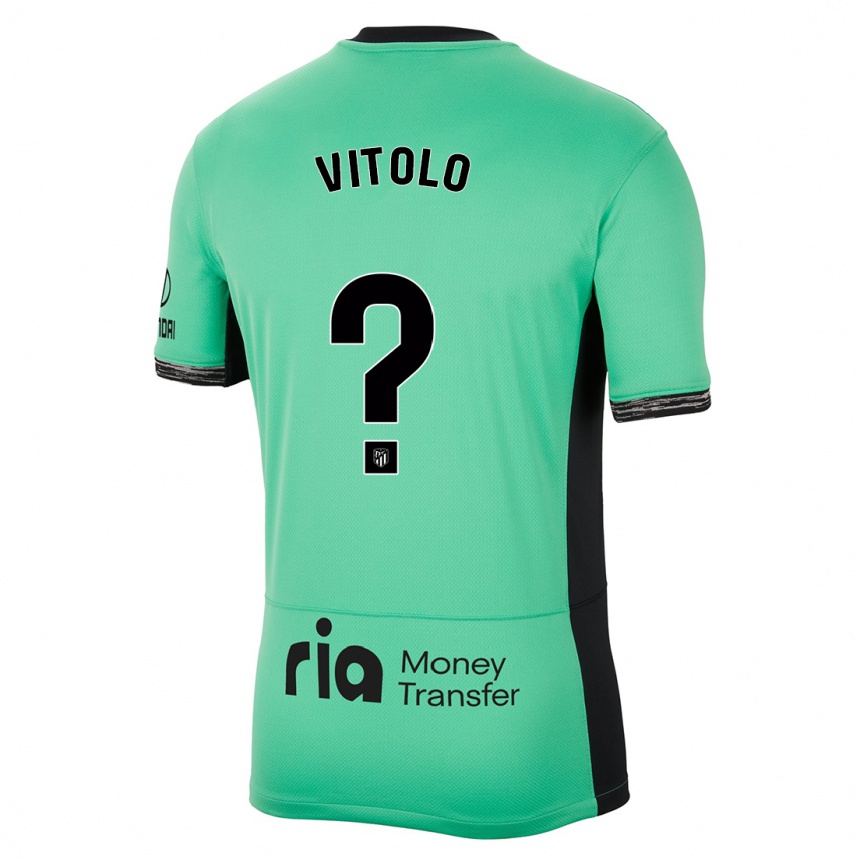 Kids  Vitolo #0 Spring Green Third Jersey 2023/24 T-Shirt Canada