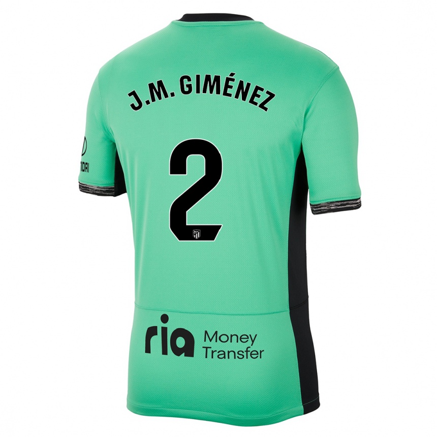 Kids Jose Maria Gimenez #2 Spring Green Third Jersey 2023/24 T-Shirt Canada