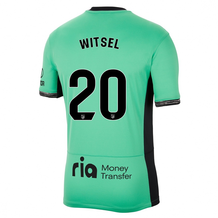 Kids  Axel Witsel #20 Spring Green Third Jersey 2023/24 T-Shirt Canada