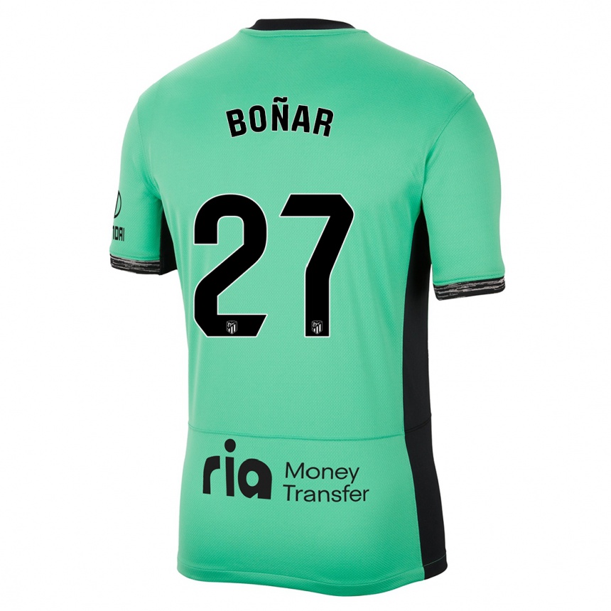 Kids  Javier Boñar #27 Spring Green Third Jersey 2023/24 T-Shirt Canada