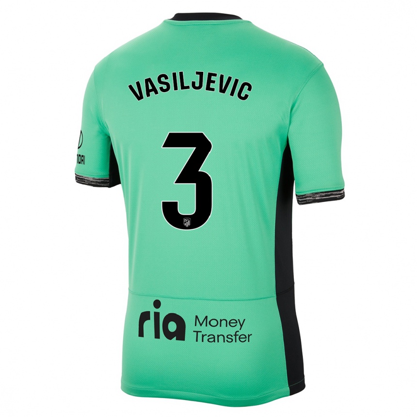 Kids Ivan Vasiljevic #3 Spring Green Third Jersey 2023/24 T-Shirt Canada