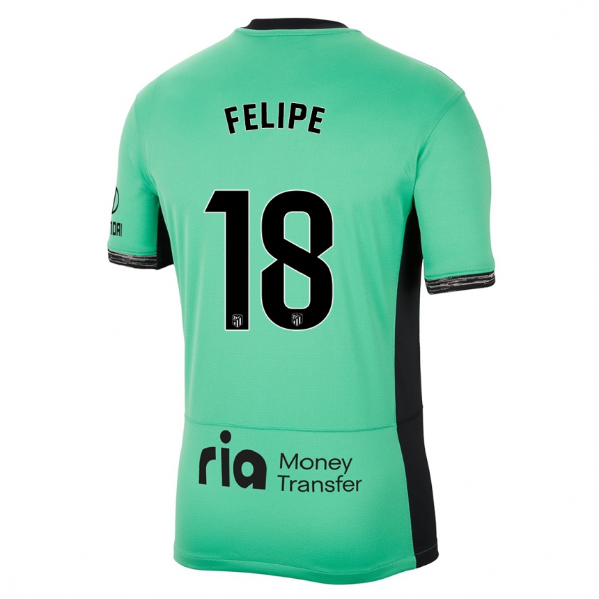 Kids Felipe #18 Spring Green Third Jersey 2023/24 T-Shirt Canada