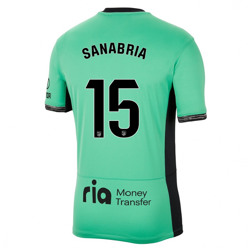 Kids Juan Sanabria #15 Spring Green Third Jersey 2023/24 T-Shirt Canada