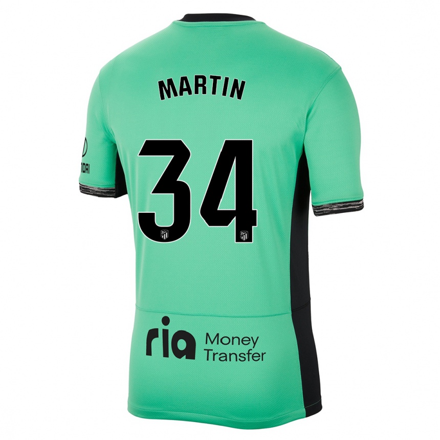 Kids  Carlos Martin #34 Spring Green Third Jersey 2023/24 T-Shirt Canada