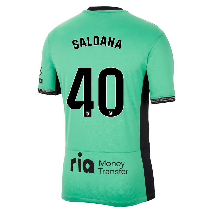 Kids  Jose Saldana #40 Spring Green Third Jersey 2023/24 T-Shirt Canada