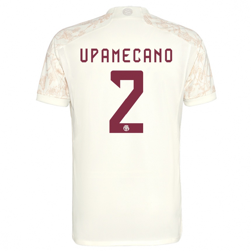 Kids Dayot Upamecano #2 Off White Third Jersey 2023/24 T-Shirt Canada